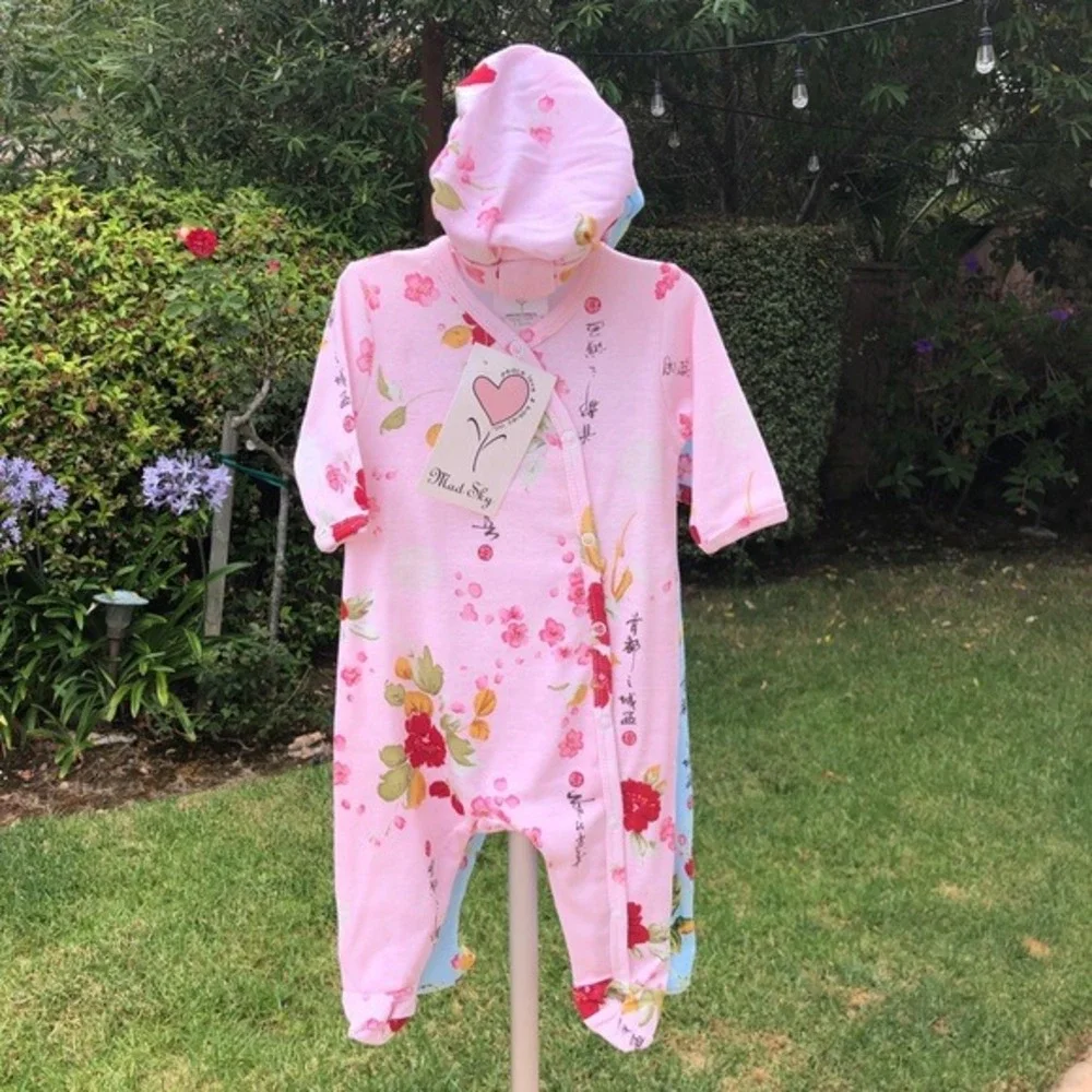New 12 Months Mad Sky Footie‎ Pajamas Sleeper Baby Girls Infant Infants Floral